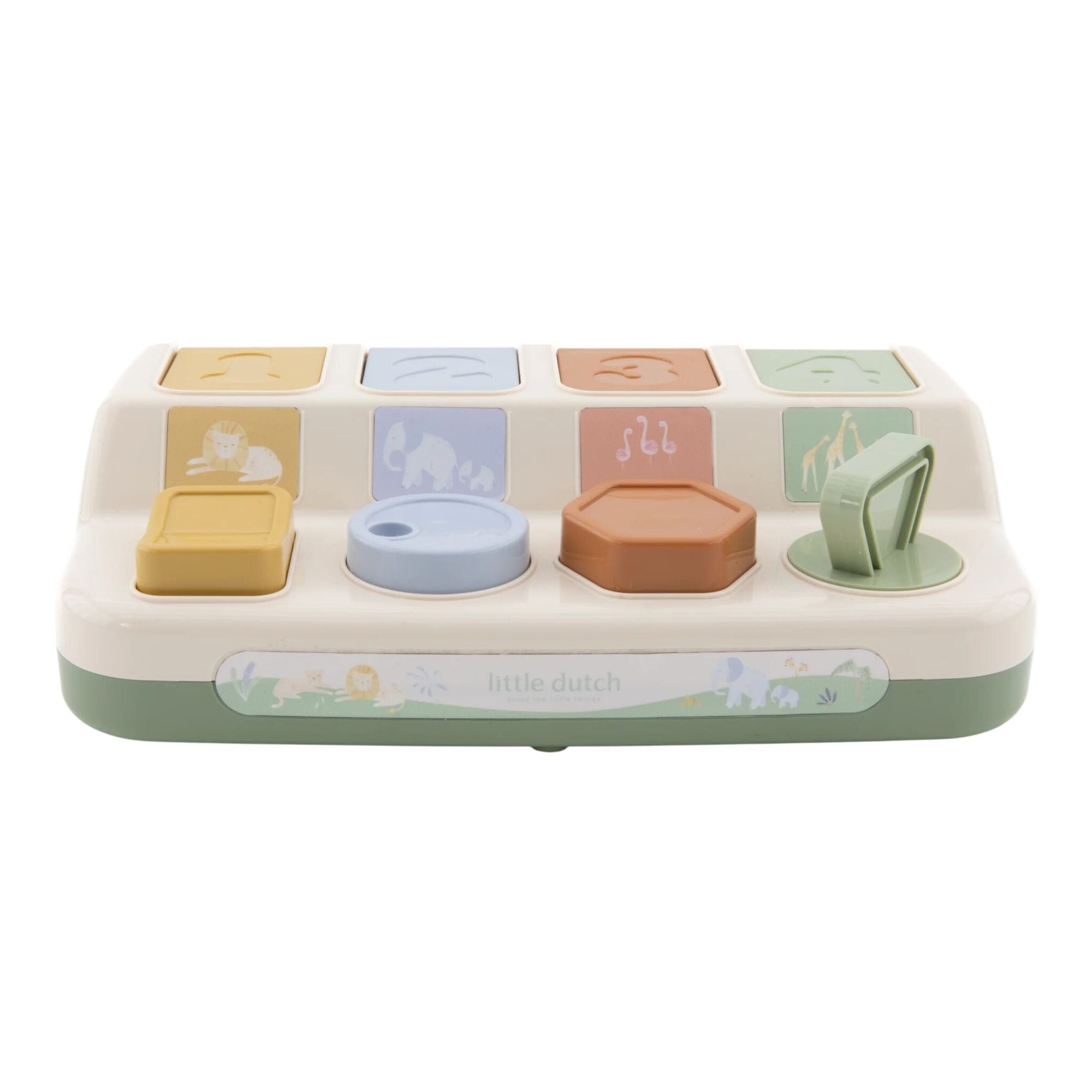 Jouet pop-up animaux Safari Friends vert de Little Dutch – vue 3