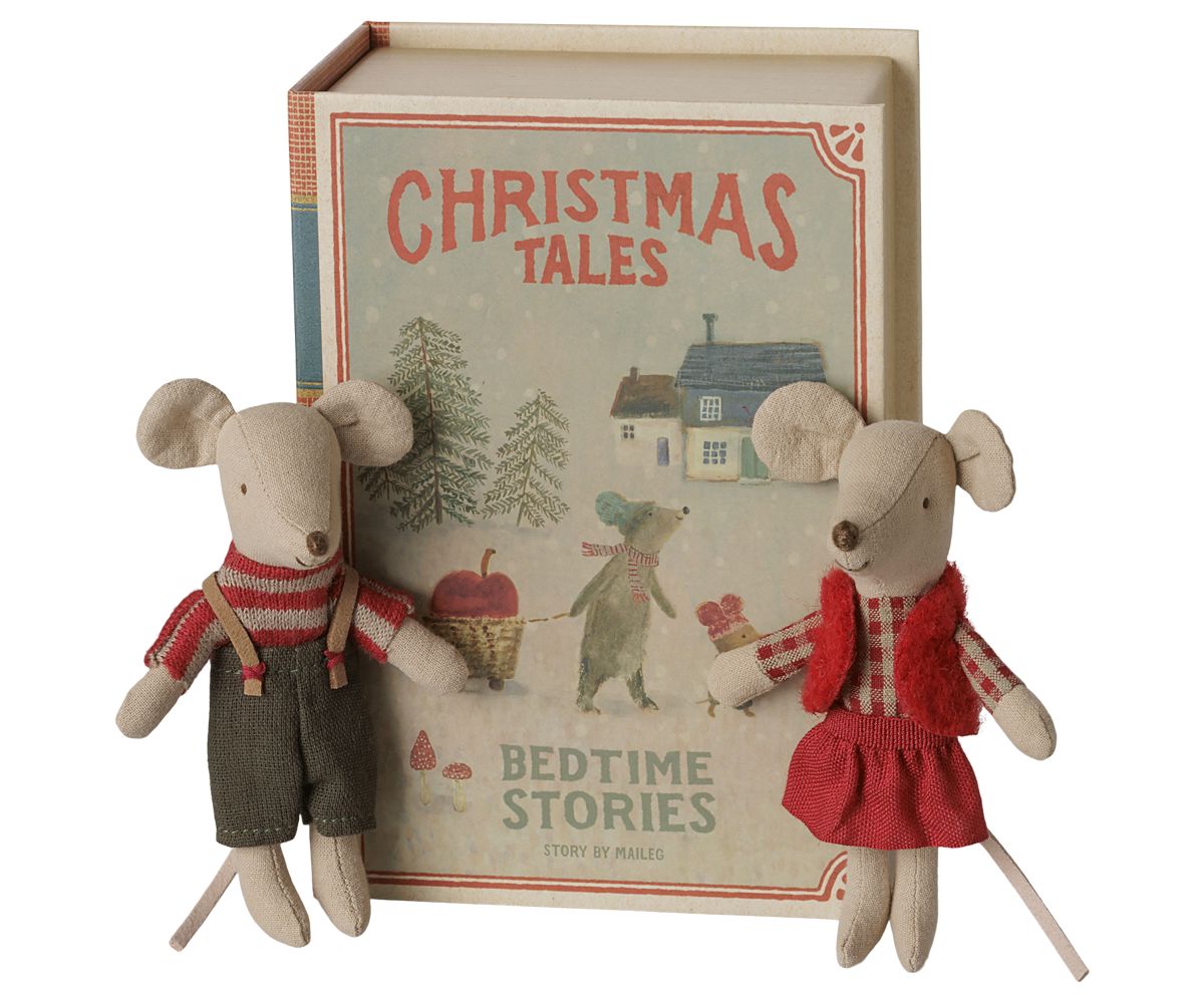 Jumeaux souris de Noël en coffret livre – Maileg – vue 3
