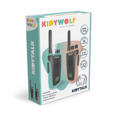 KIDYTALK paire de talkie walkie nude/cyan - kidywolf KIDYTALK-NC 5407009181597