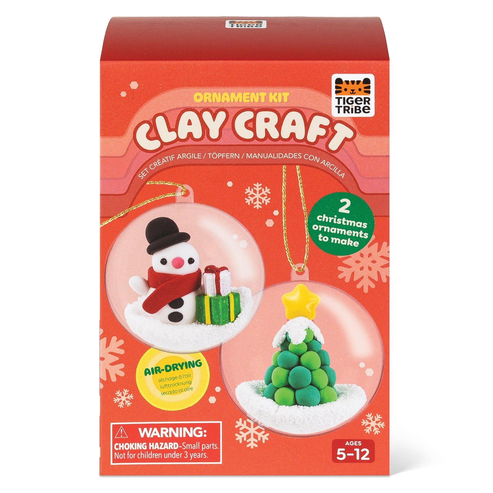 Kit boules de Noël en pâte à modeler Snowman & Tree de Tiger Tribe