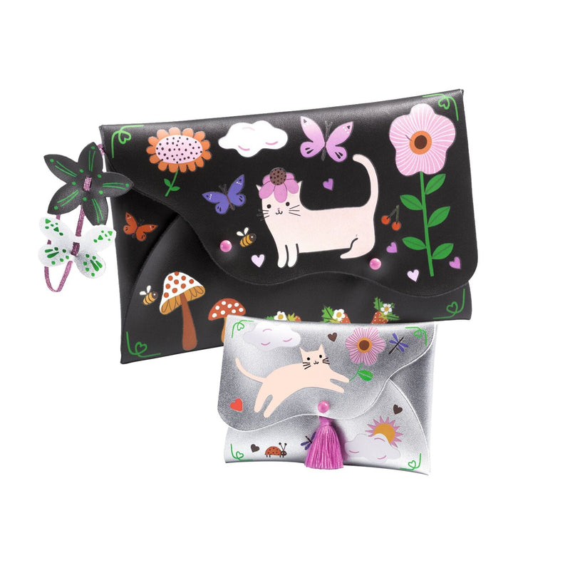 kit créatif pochette et porte-monnaie joyeux amis - Djeco 