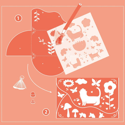 kit créatif pochette et porte-monnaie joyeux amis - Djeco