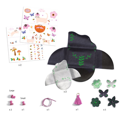 kit créatif pochette et porte-monnaie joyeux amis - Djeco