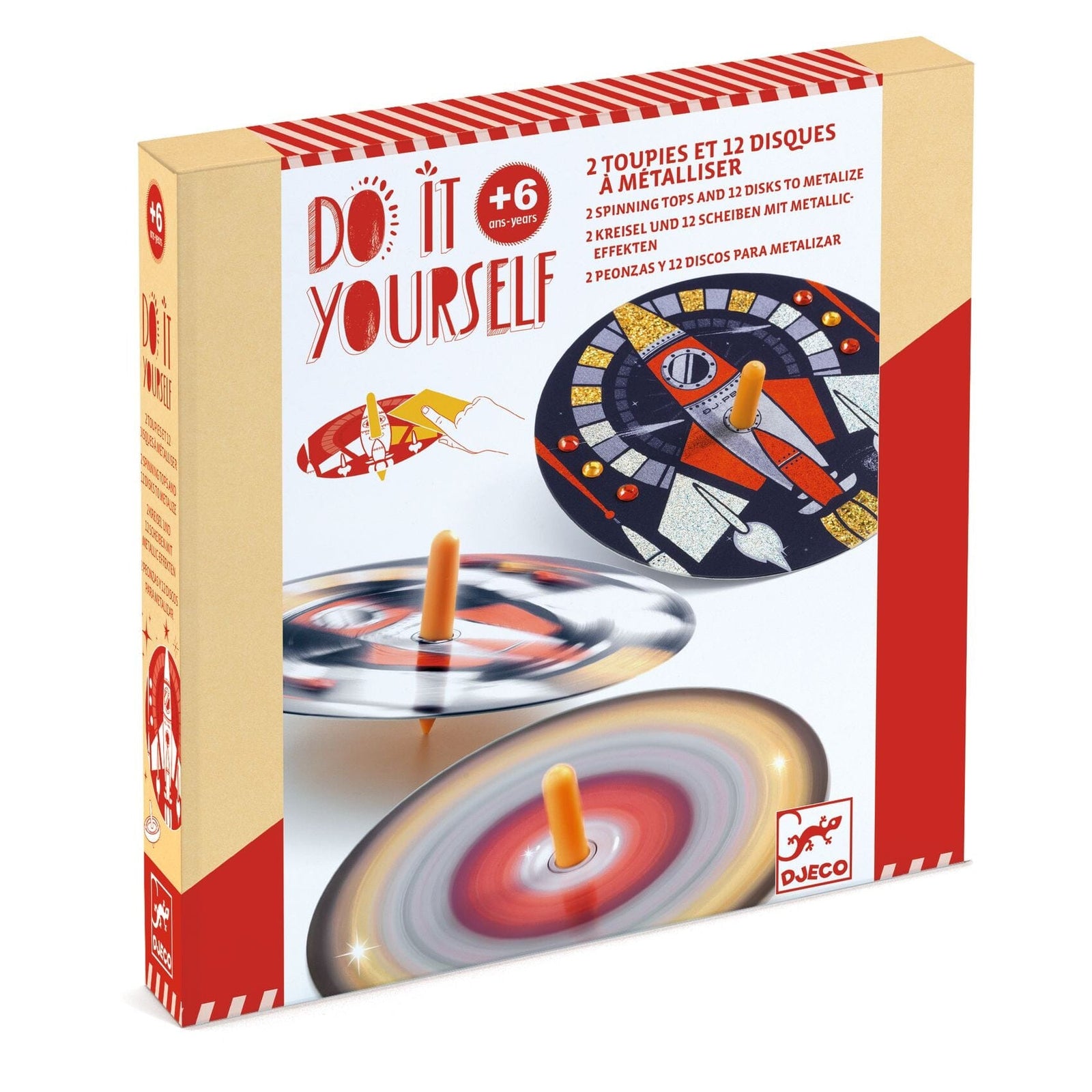 kit créatif toupies hypno cosmos - Djeco 