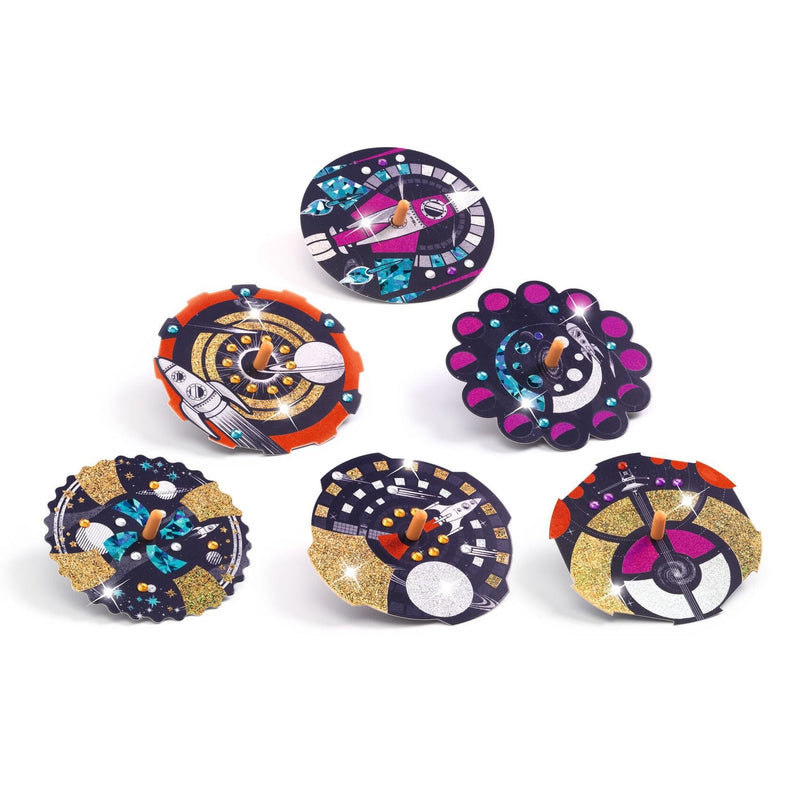 kit créatif toupies hypno cosmos - Djeco 