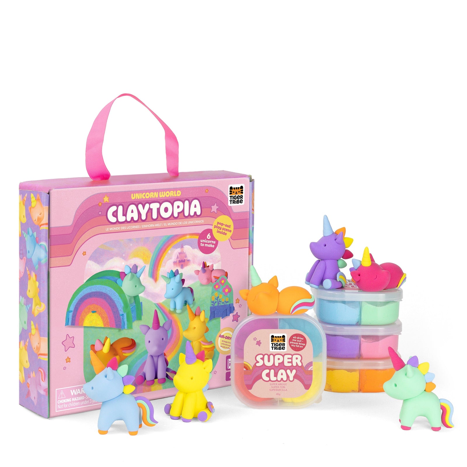 Kit pâte à modeler Claytopia Unicorn World de Tiger Tribe