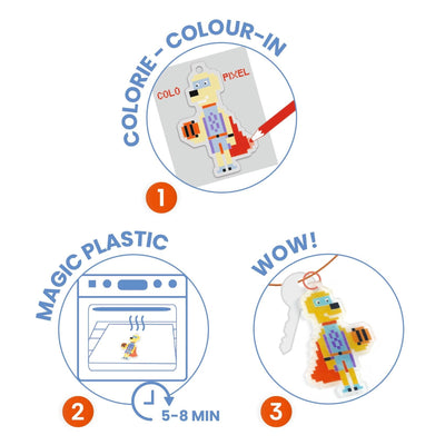 KIT porte-clés pixel art - DJECO