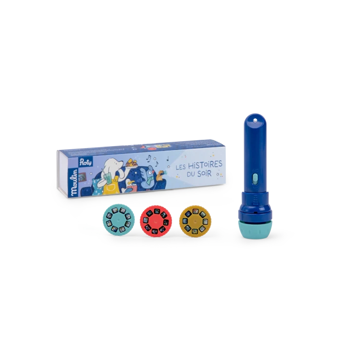 Lampe à histoires Puce et Pilou- Moulin Roty 684047 3575676840474