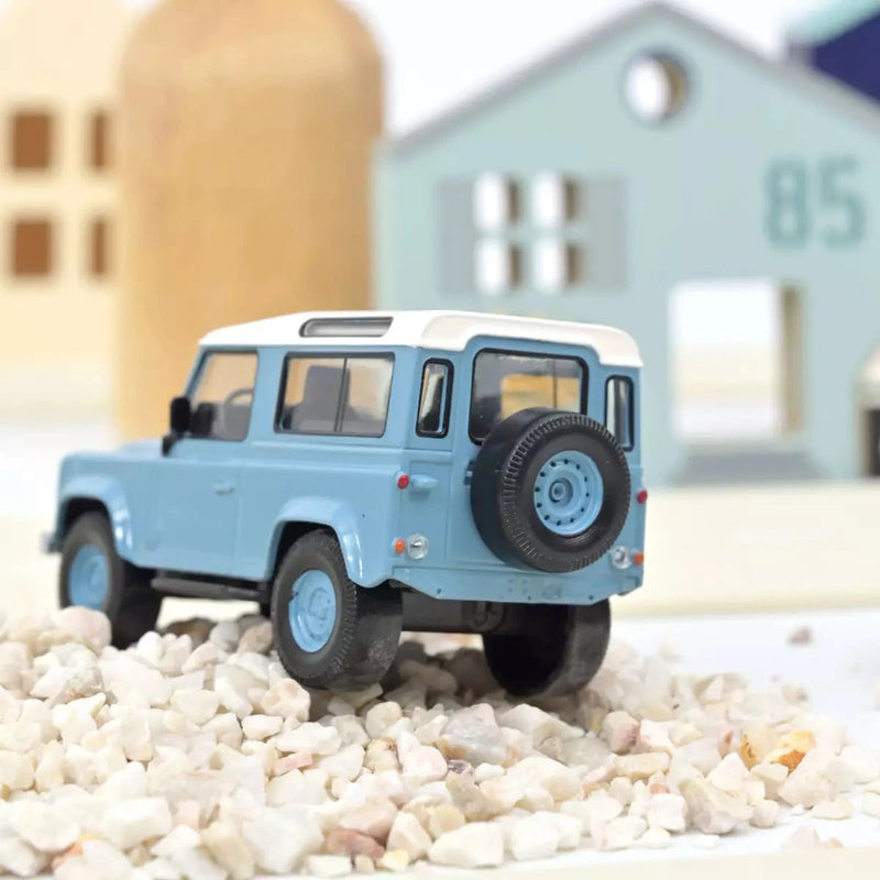 Land Rover Defender 1995 Bleu et Blanc Jet-car 1/43 - NOREV 845107 3551098451078
