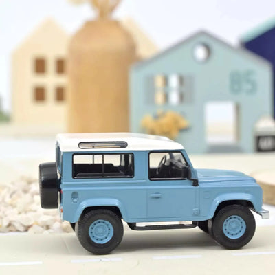 Land Rover Defender 1995 Bleu et Blanc Jet-car 1/43 - NOREV 845107 3551098451078