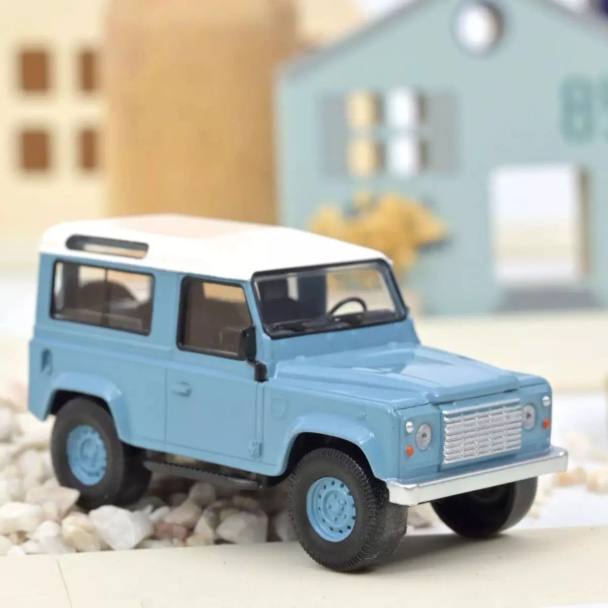 Land Rover Defender 1995 Bleu et Blanc Jet-car 1/43 - NOREV 845107 3551098451078