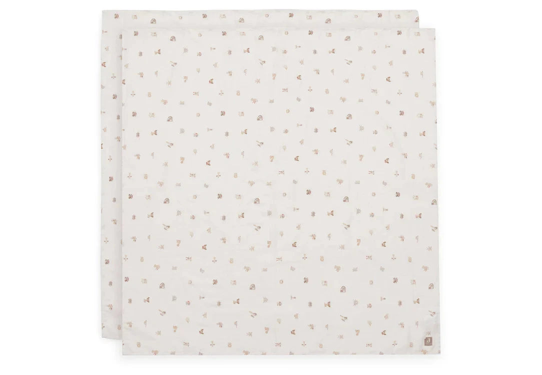 Lange gaze de Coton Large 115x115cm Animal Friends (2pack) - JOLLEIN 535-852-68154 8717329400597