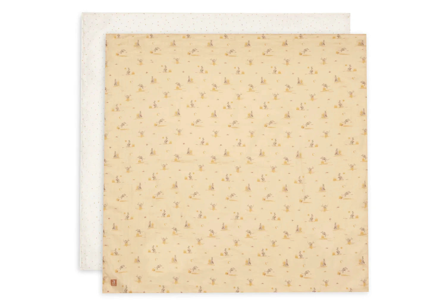 Lange gaze de Coton Large 115x115cm Kangaroots (2pack) - JOLLEIN 