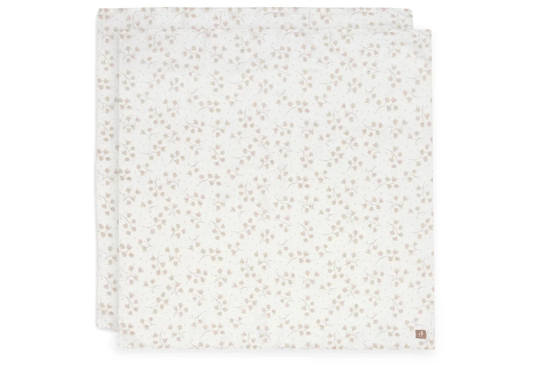 Lange gaze de Coton Large 115x115cm Leafy Dreams (2pack) - JOLLEIN 535-852-68105 8717329400672