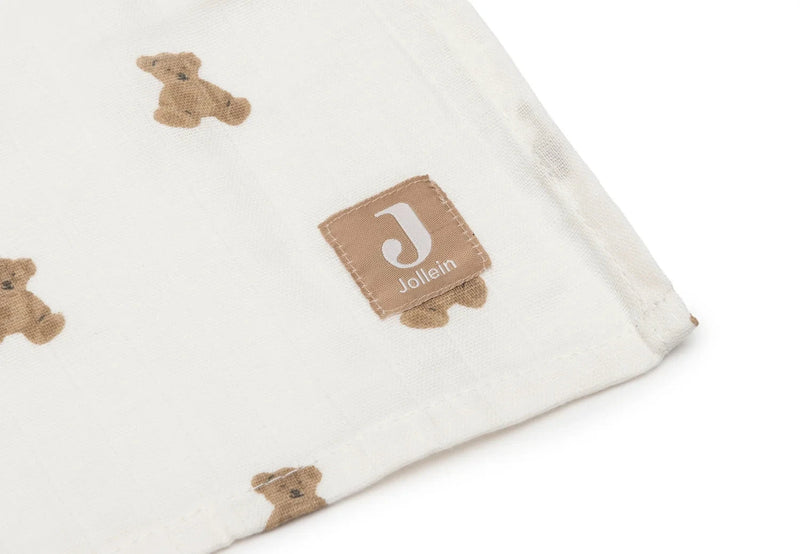 Lange gaze de Coton Large 115x115cm Mini Teddy Bear (2pack) - JOLLEIN 