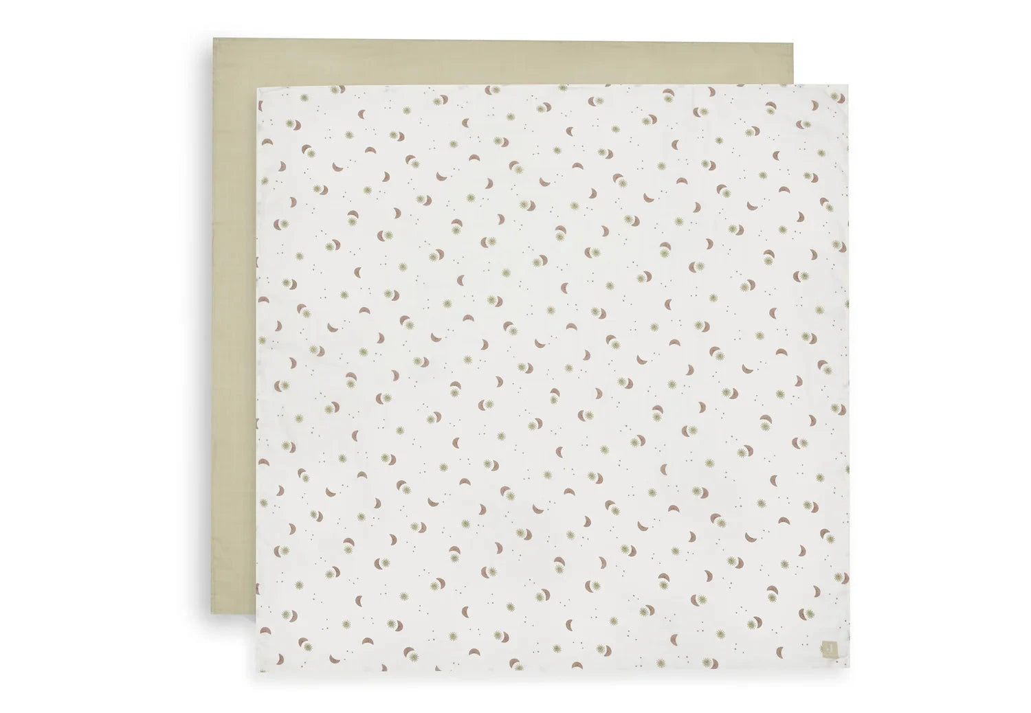 Lange gaze de Coton Large 115x115cm Pretty Over the moon (2pack) - JOLLEIN 
