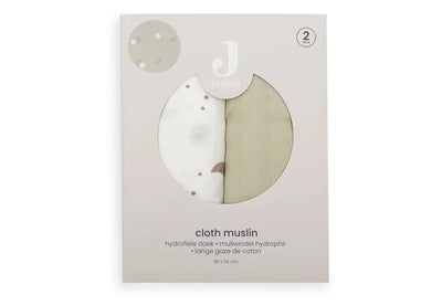 Lange gaze de Coton Large 115x115cm Pretty Over the moon (2pack) - JOLLEIN