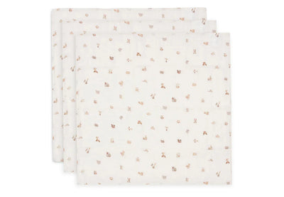 Lange gaze de Coton Small 70x70cm Animal Friends (3pack) - JOLLEIN 535-851-68154 8717329400580