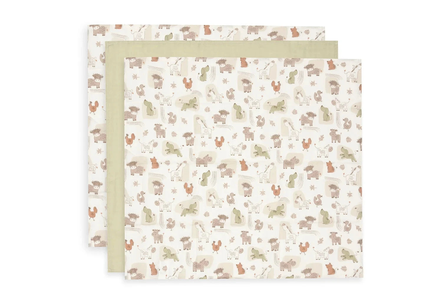 Lange gaze de Coton Small 70x70cm Barn Buddies (3pack) - JOLLEIN 