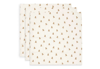 Lange gaze de Coton Small 70x70cm Mini Teddy Bear (3pack) - JOLLEIN