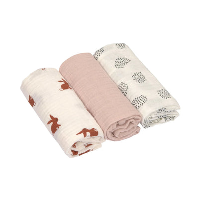 Lange mousseline M (3 pcs) Little Forest Lapin - LASSIG