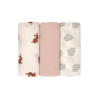 Lange mousseline M (3 pcs) Little Forest Lapin - LASSIG