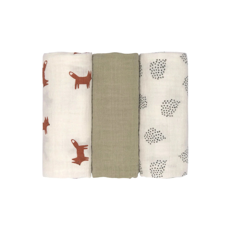 Lange mousseline M (3 pcs) Little Forest Renard - LASSIG 