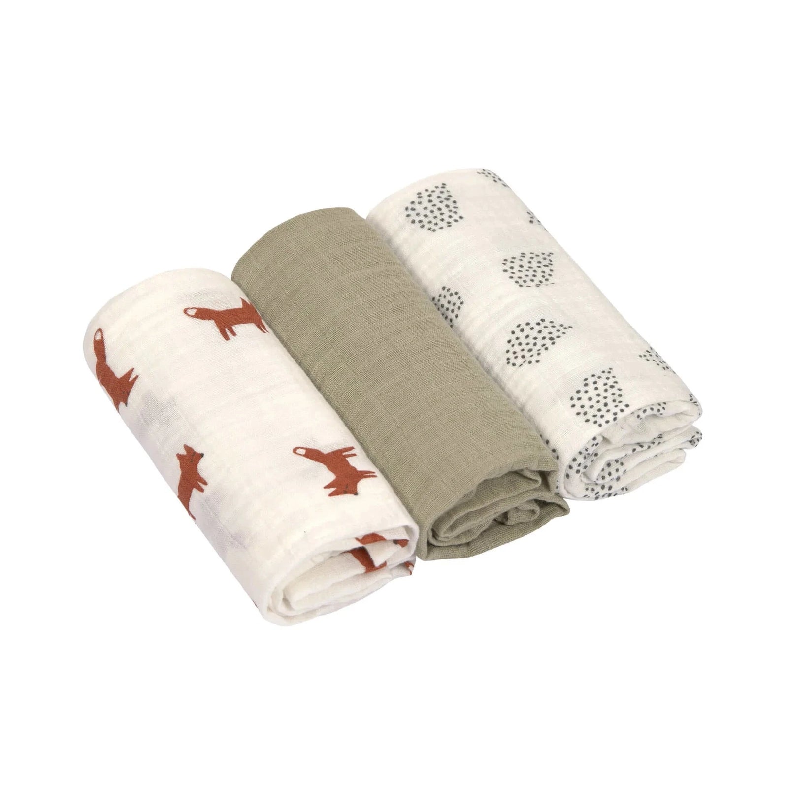 Lange mousseline M (3 pcs) Little Forest Renard - LASSIG 