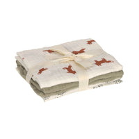 Lange mousseline M (3 pcs) Little Forest Renard - LASSIG