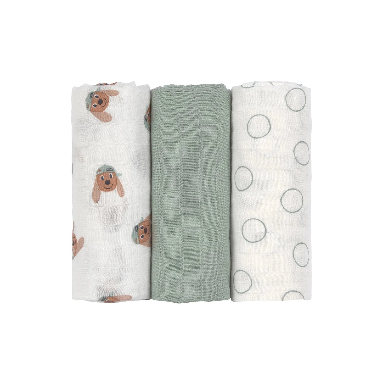 Langes bio coton (3 pcs) 60 x 60 cm Tiny Team chien - LASSIG 