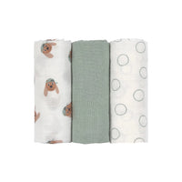 Langes bio coton (3 pcs) 60 x 60 cm Tiny Team chien - LASSIG