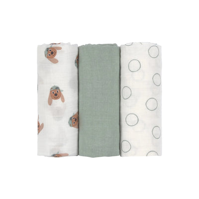 Langes bio coton (3 pcs) 60 x 60 cm Tiny Team chien - LASSIG
