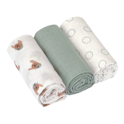 Langes bio coton (3 pcs) 60 x 60 cm Tiny Team chien - LASSIG