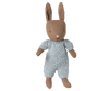 Lapin Micro Marron Combinaison tricot Bleue - MAILEG 16-5025-00 5707304143994