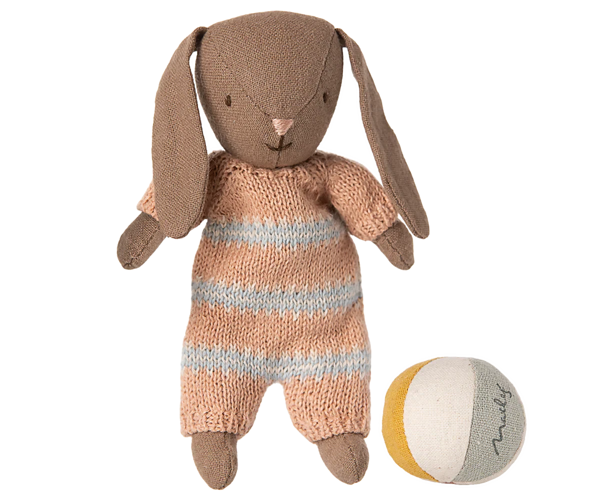 Lapin set Micro marron Dusty rose - MAILEG 16-5032-00 5707304149927