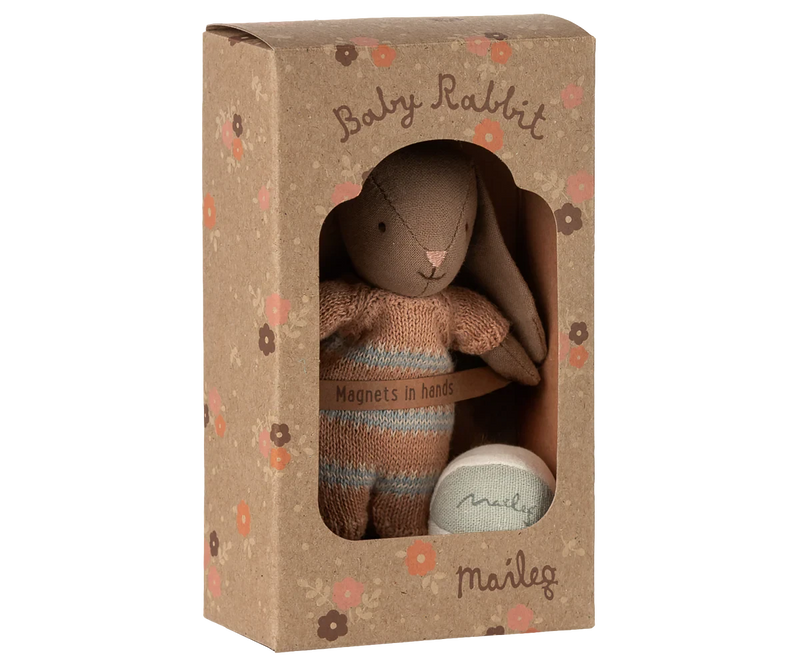 Lapin set Micro marron Dusty rose - MAILEG 16-5032-00 5707304149927