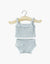 Les P’tits Basiques – Dessous fille en bord côte bleu chiné et sa dentelle - minikane CG.17.076 3701548453170