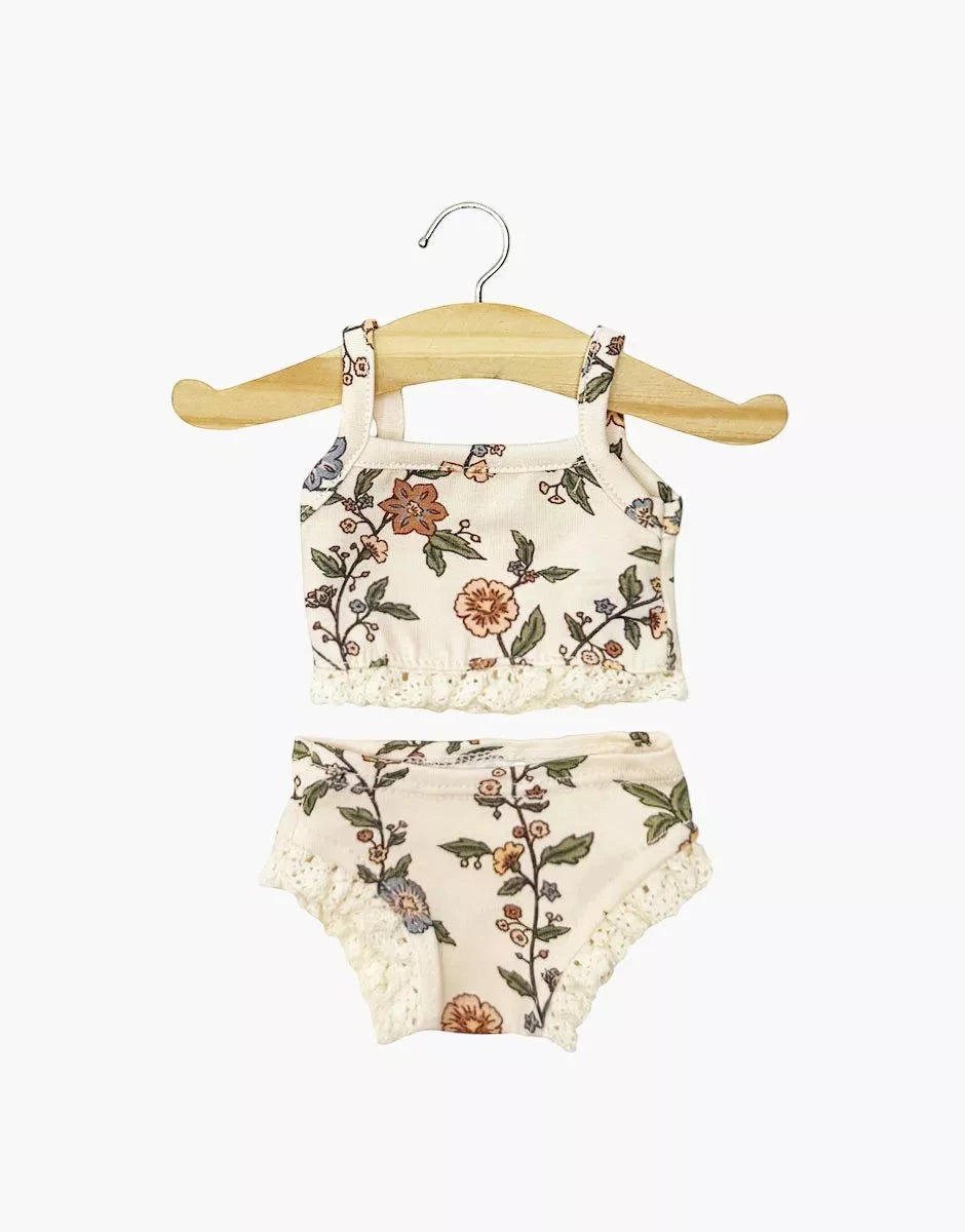 Les P'tits Basiques - Dessous fille en jersey Gisèle et sa dentelle- minikane CG.17.374 3701548461045