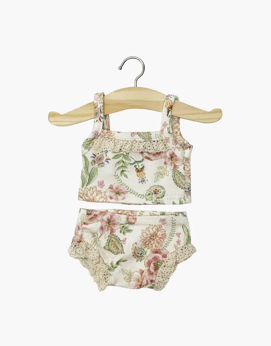 Les P'tits Basiques - Dessous fille en jersey Lili-Rose et sa dentelle - minikane CG.17.188 3701548455150