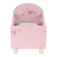 Lit de poupée en bois rose Soft Flowers de Little Dutch – vue 2
