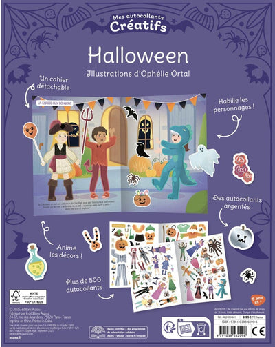 Livre avec 500 autocollants créatifs halloween- AUZOU 001057236 9791039562096