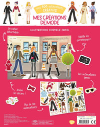 Livre avec 500 autocollants créatifs Mes créations de mode- AUZOU AC250006-1 9791039568517