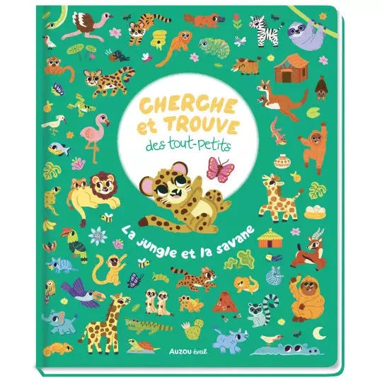 Livre cherche et trouve des tout-petits- la jungle et la savane- AUZOU EV220015-2 9791039521888