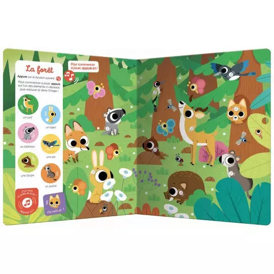 Livre cherche et trouve des tout-petits sonore-les animaux- AUZOU 9791039527750 9791039527750