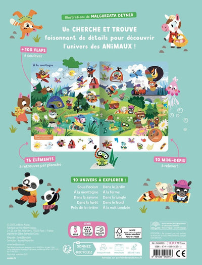 Livre cherche et trouve surprise les animaux les animaux- AUZOU 001057171 9791039562713