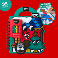 Livre de coloriage et stickers Super Coloring Christmas d’Omy