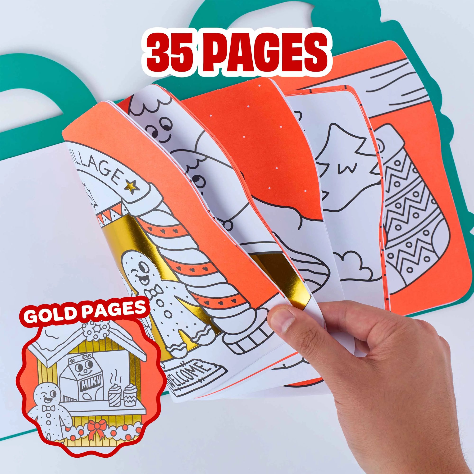 Livre de coloriage et stickers Super Coloring Christmas d’Omy – pages intérieures
