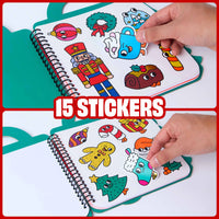 Livre de coloriage et stickers Super Coloring Christmas d’Omy – planches de stickers