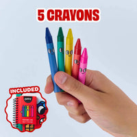 Livre de coloriage et stickers Super Coloring Christmas d’Omy – crayons de cire inclus
