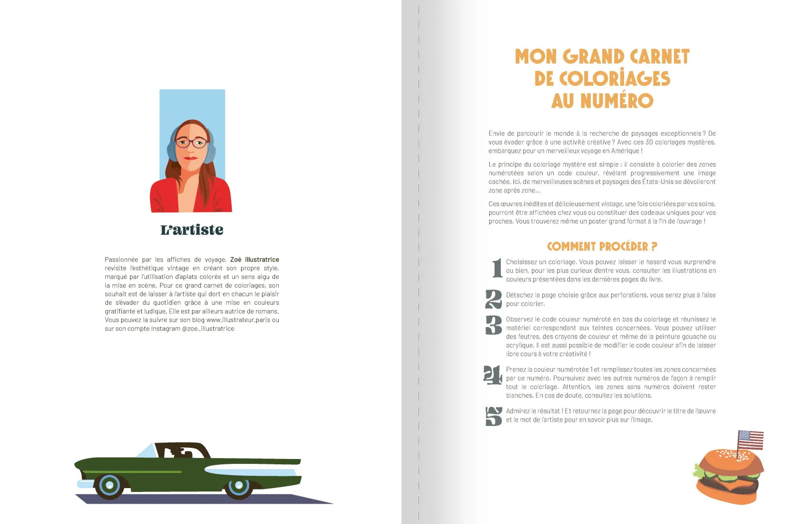 Livre de coloriages au numéro America de Solar – vue 2